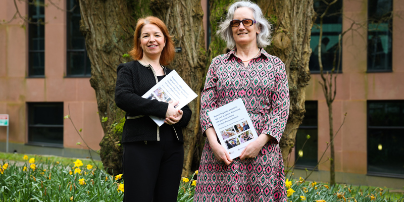 Photo (L-R): Dr Carol Power and Dr Caroline Crowley, Centre for Co-operative Studies in the Cork University Business School. Photo credit: Ruben Martinez (UCC).