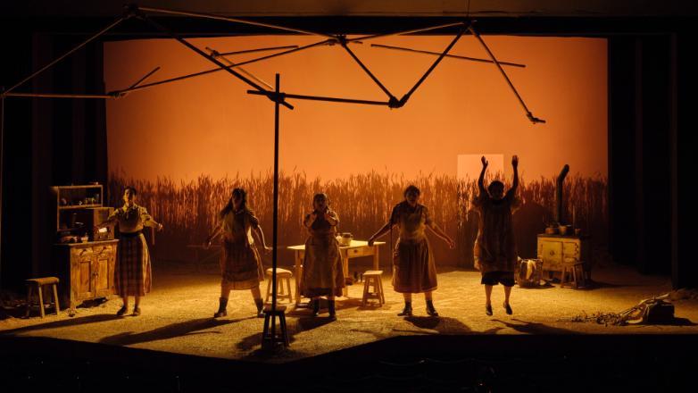 Dancing at Lughnasa at The Gate Theatre Dublin, set and costume designed by Chiara Stephenson. Image: Ros Kavanagh