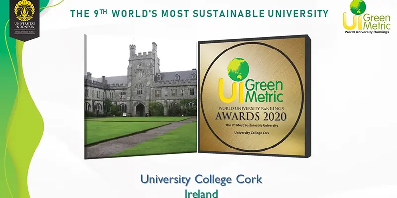 UCC named as one of the world's most sustainable universities