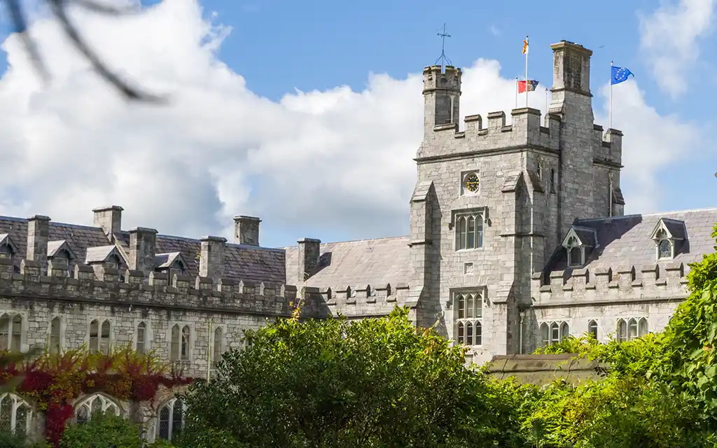 UCC's north tower on a sunny day