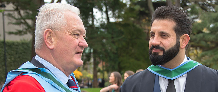 Professor David Sheehan, Head of School of Biochemistry and Cell Biology, UCC pictured with 2016 BSc in Biochemistry graduate, Hiwa Mohammed Saleh.
