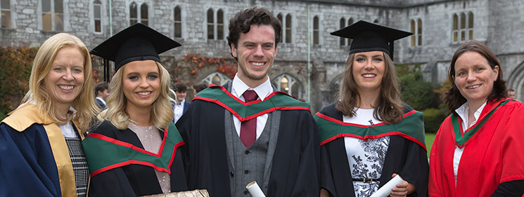 Dr Lesley Cotter, Cork Institute of Technology; 2016 BSc in Biomedical Science graduates: Lisa Kennedy, Conor Cremin and Ellen Murphy;; and Dr Collette Hand, Department of Pathology, UCC. 