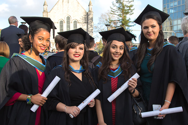 BSc (Hons) in Biochemistry graduates: Sophia Egan, Klaudia Juda, Amina Syed and Katie O'Connor.