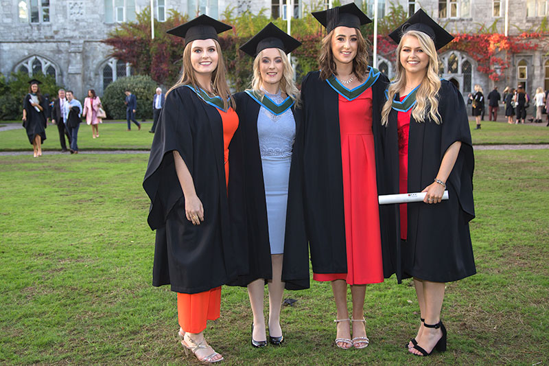BSc (Hons) in Biochemistry graduates of 2018: Gillian Murphy, Laura Kearns, Orla Brosnan and Shannen Ruane.