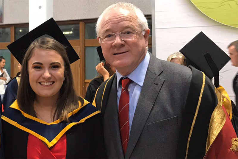 President Barry O’Connor, CIT and Kayleigh Hawkins.