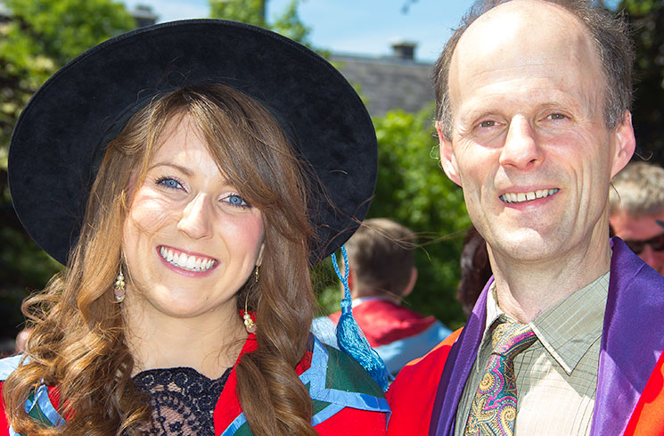 Dr Kathy Barriscale and Professor Tommie McCarthy, PhD Conferrings, School of Biochemistry and Cell Biology