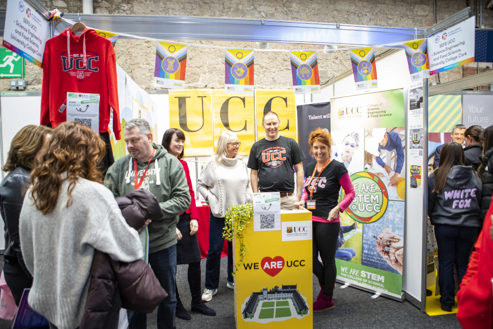 The UCC booth at the BT Young Scientist & Technology Exhibition 2024