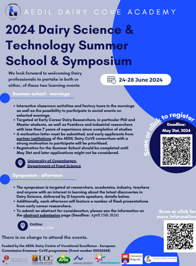 2024 Dairy Science & Technology Summer School & Symposium