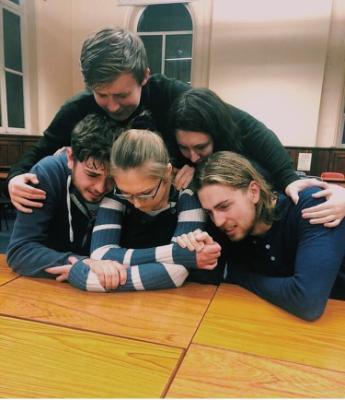 The cast of If Greenland Fell in rehearsals The cast of If Greenland Fell in rehearsals