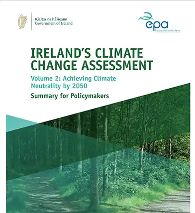 Cover of Irelands Climate Change Assessment Volume 2 – Achieving climate neutrality by 2050