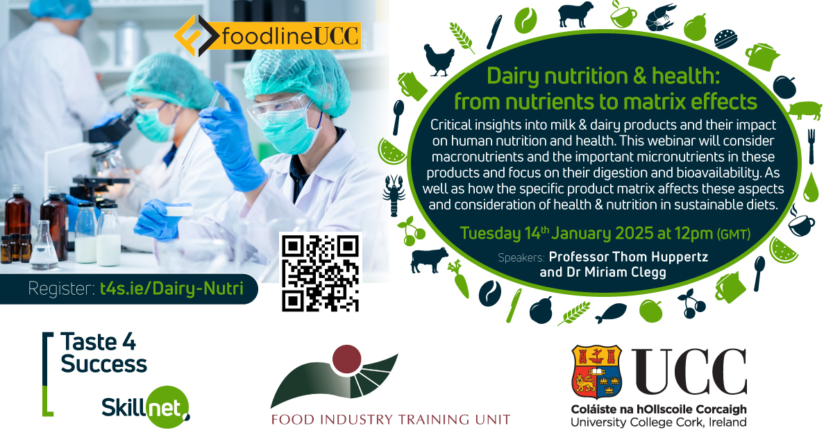 Webinar for Foodline Dairy nutrition & health webinar Banner