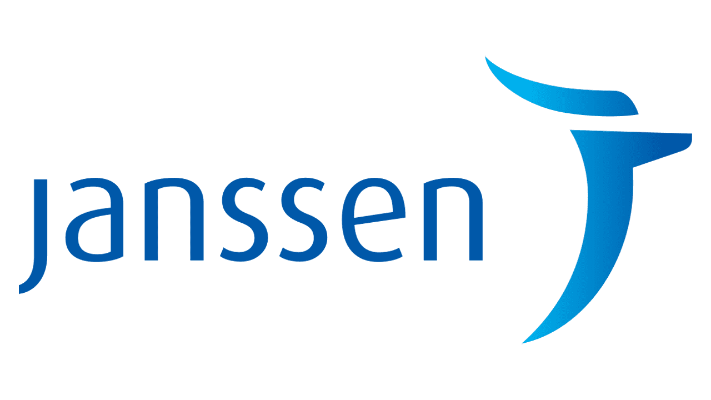 Janssen logo - blue lowercase text against a light background Janssen logo - blue lowercase text against a light background