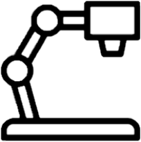 Stylised icon of a document camera