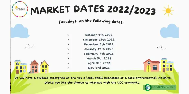 UCC Community Market Calendar