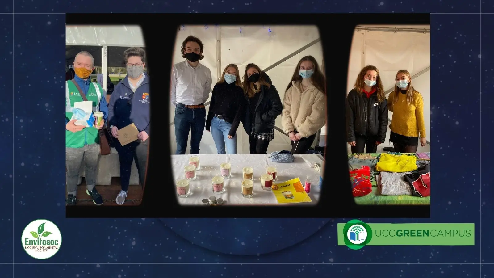 Image of the stalls at the UCC community market Image of the stalls at the UCC community market