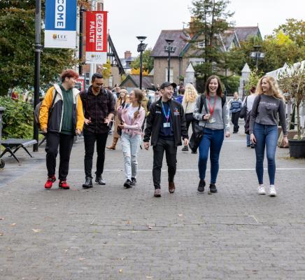 Participants in the inaugural Student Forum. Photographed were: Ma Boyu, student, Chetan Rai, student, Paulina Bajrk, student, Stephen O Riordan, Education Officer, Student’s Union, UCC, Aisling O Reilly, student and Jennifer Mc Carthy, student. Photo By Tomas Tyner, UCC.