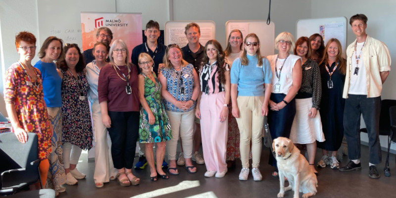 The Access UCC team pictured with Malmö University staff from Widening Participation and Equal Opportunities for Students, as well as colleagues from Erasmus University Rotterdam and Södertörns University (Stockholm)